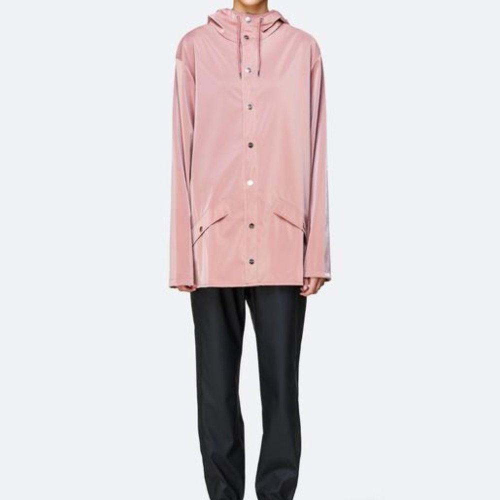RAINS pink rain jacket (xs/s)